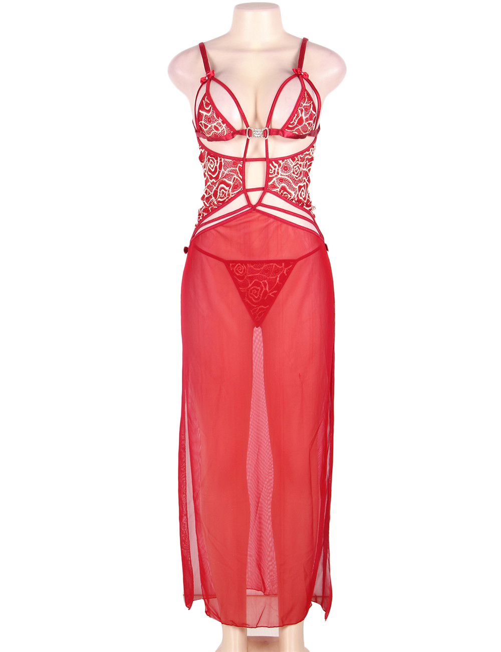 Transparent Romantic Nightwear:2pcs Belle Decolette (Plus Size)