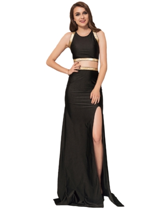 Black Cross-strapped Gown