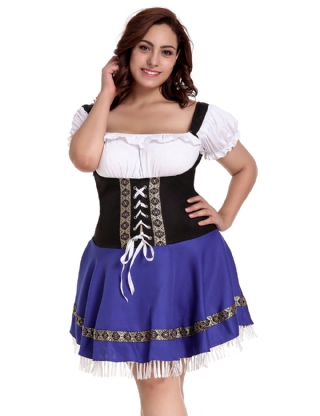 Plus Size German Beer Girl Costume Dress 