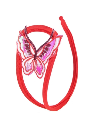 Red Butterfly Decoration  C String Underwear For Women