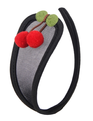 Black Mesh Cute Cherry Green Leaf Women C-tring
