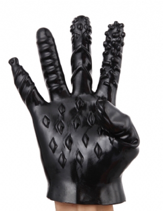 Silicone flirting multi-textured gloves