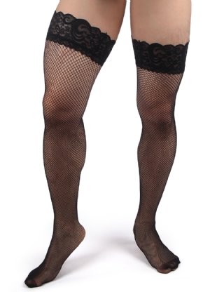 Black Men's Sexy Fishnet Stockings