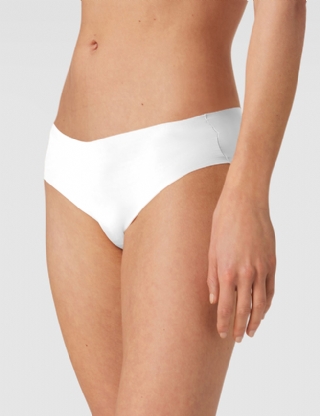 White Sexy Ice Silk Wavy Edge Seamless Panty