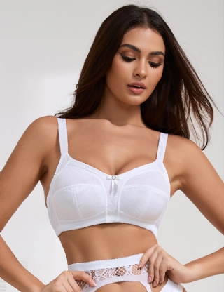 White Sexy Mesh Jacquard Women Bra