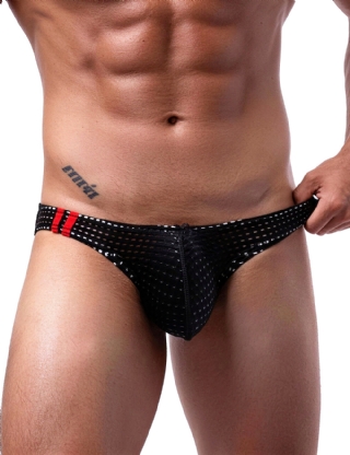 Black Breathable Mesh Sexy Men's Brief