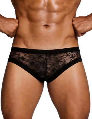 Sexy Black Lace Panty For Men