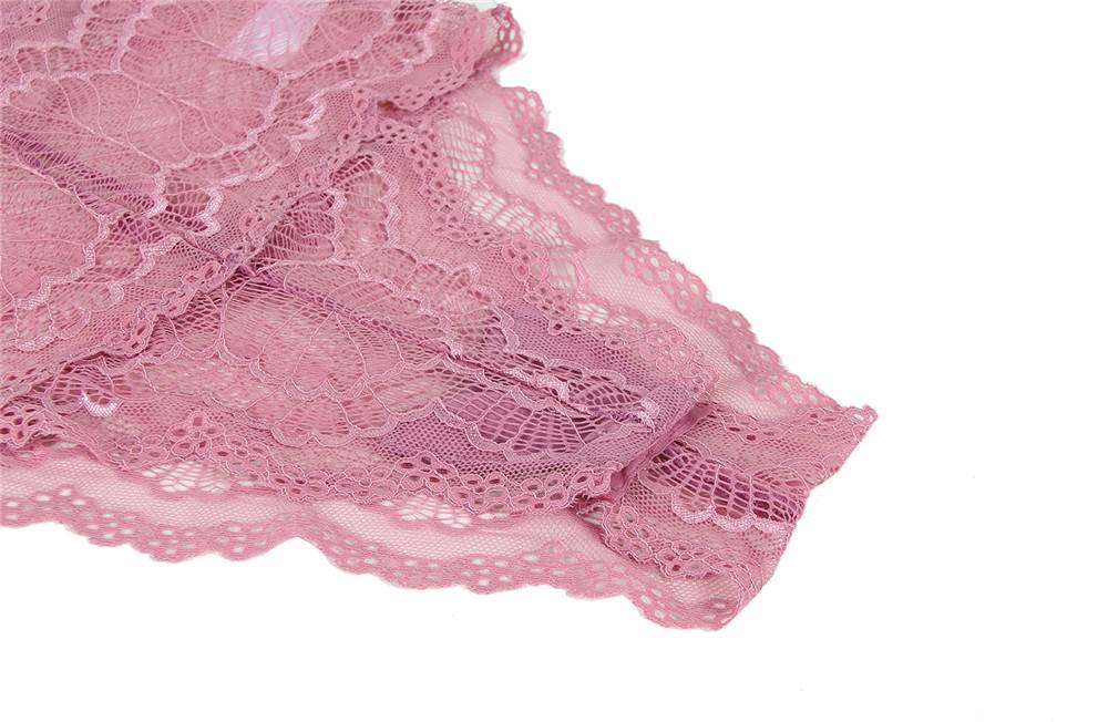 Sexy Pink Chest Ribbon Adjusting Lace Teddy | Ohyeahlady